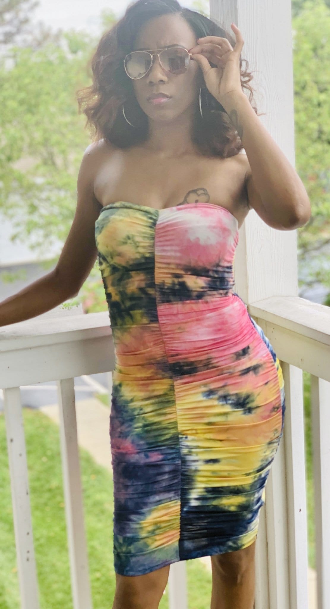 tie dye bodycon tube dress Sweet as Sugar Tie Dye Tube Dress SnazzyCLOZET