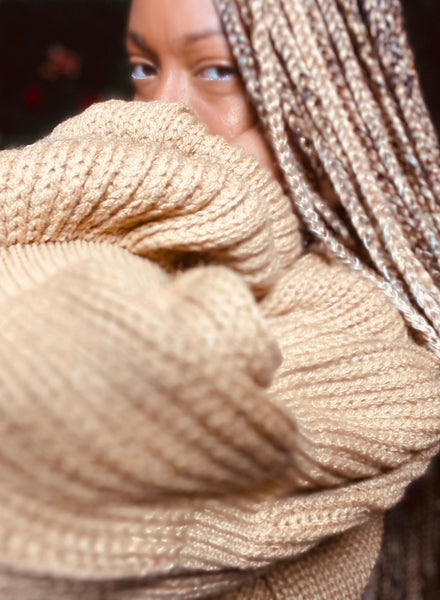 Balloon Sleeve Sweater - Mocha